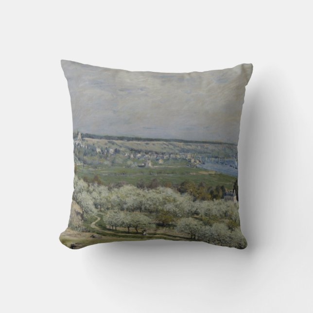 Coussin La Terrasse de Saint-Germain, Printemps (Recto)