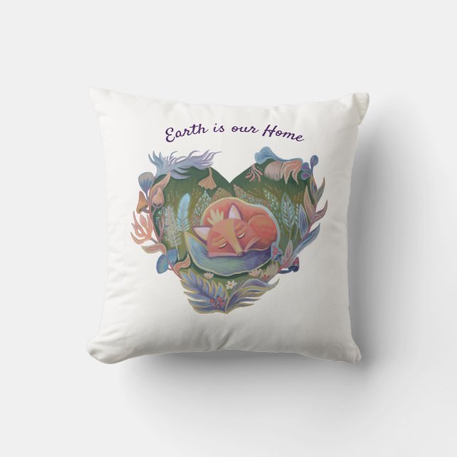Coussin La Terre est notre renard (Recto)