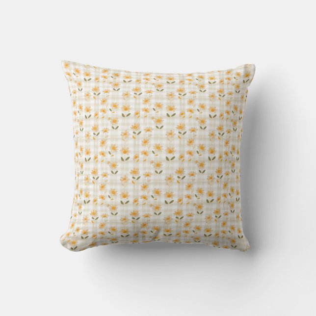 Coussin La Terre Rire En Fleurs (Recto)