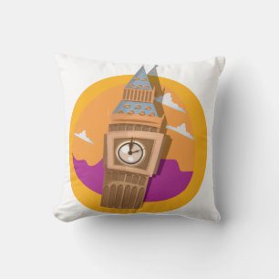 Coussin La Tour de l'Horloge de Westminster Big Ben