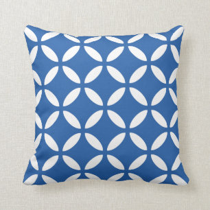 Coussin La Touva modèlent le carreau géométrique de bleu