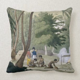 Coussin La tribu de Papu sur l'île de Rawak, plaquent 20