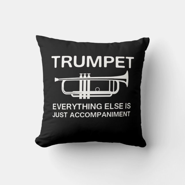 Coussin La trompette… tout autrement est juste un (Recto)