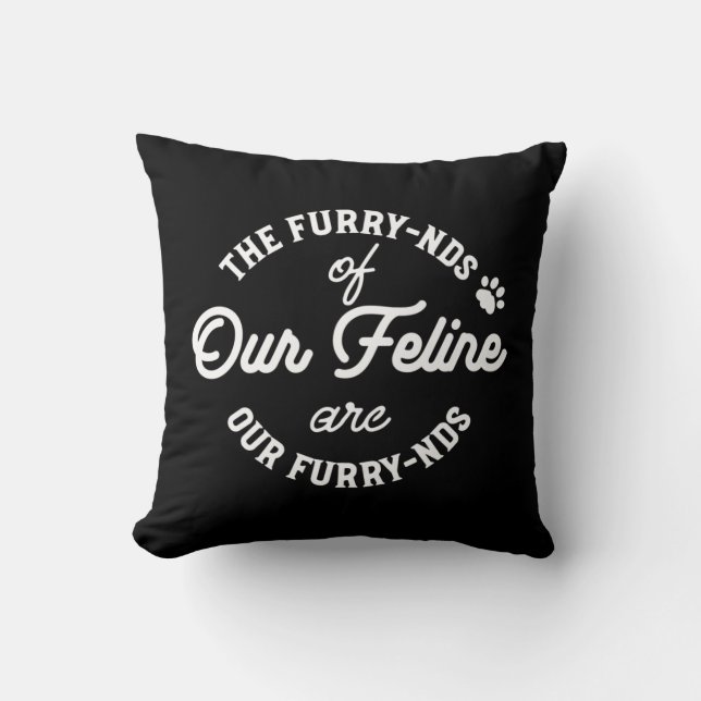 Coussin La Typographie de la chatte Friends Cute Pun II (Recto)