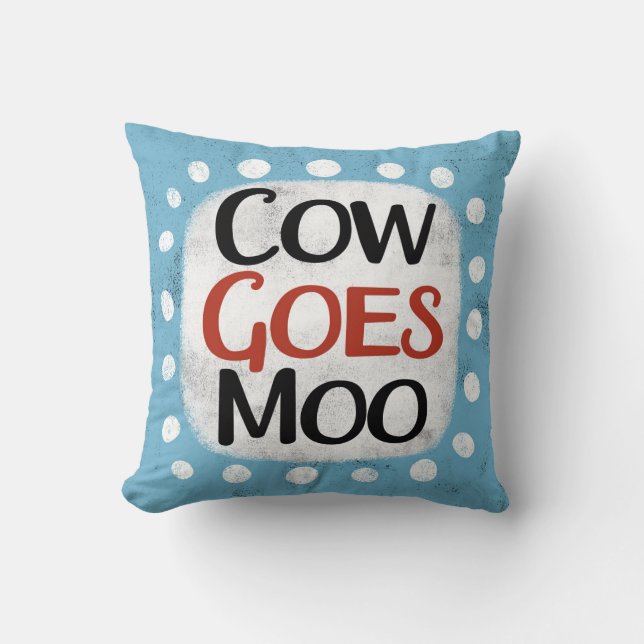 Coussin La vache Va Lancer L'Oreiller Lune (Recto)