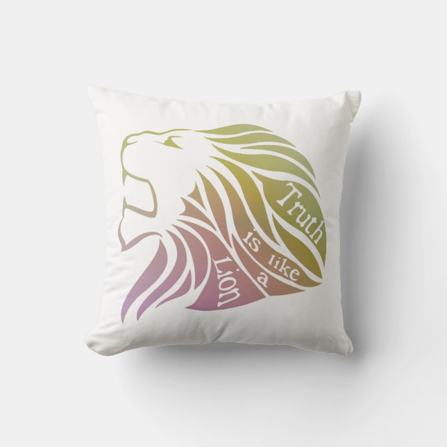 Coussin La vérité est comme un lion (Recto)