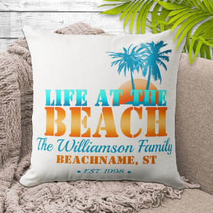 Coussin La vie à la plage Personnalisée