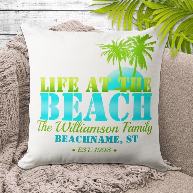 Coussin La vie à la plage Personnalisée (Créateur téléchargé)