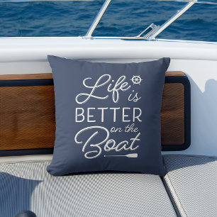 Coussin La Vie Bleue Marine Est Meilleure Sur Le Bateau