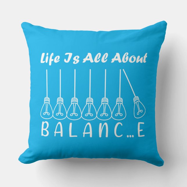 Coussin La vie, c'est l'équilibre de l'inspiration de moti (Recto)