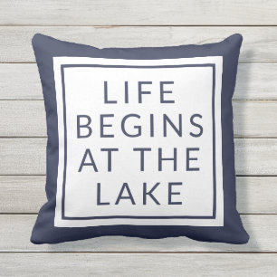 Coussin La Vie Commence Au Lac