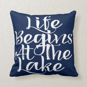 Coussin La Vie Commence Au Lac