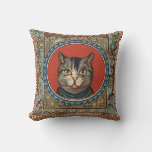 Coussin La vie de chat vintage pour chat classique victori