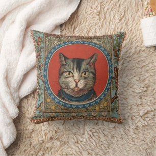 Coussin La vie de chat vintage pour chat classique victori