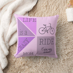 Coussin La vie de monogramme personnalisé est un tour fou