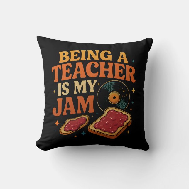 Coussin La Vie d'Enseignant Est Ma Passion - Cadeau Amusan (Recto)