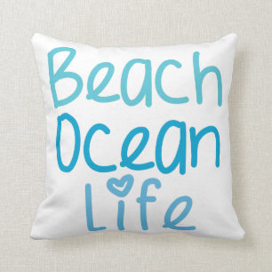 Coussin La vie d'océan de plage