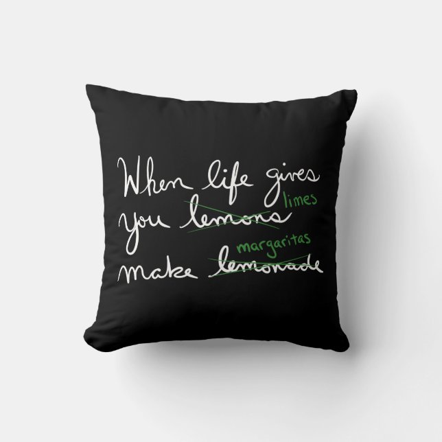 Coussin La vie donne aux citrons des limites pour faire de (Recto)