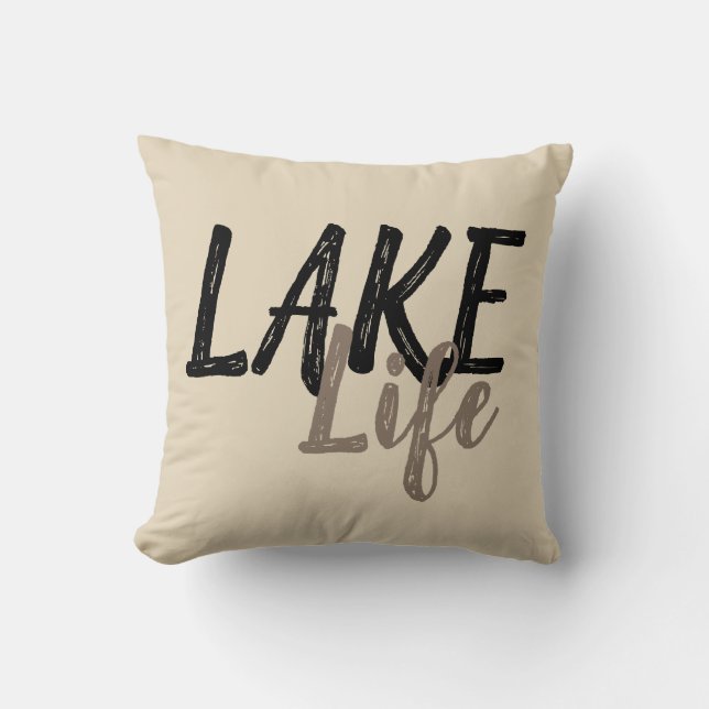 Coussin LA VIE DU LAC nautique | (Recto)