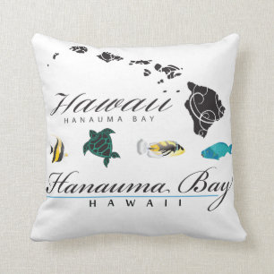 Coussin La vie du Maine de baie d'Hawaï Hanauma
