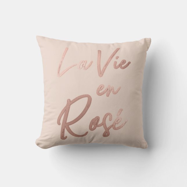 Coussin La Vie en rose French Quota Rose Gold Pink (Recto)