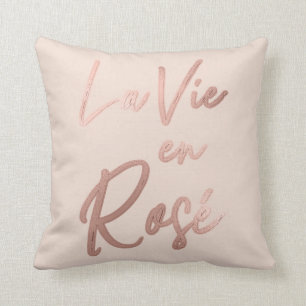 Coussin La Vie en rose French Quota Rose Gold Pink