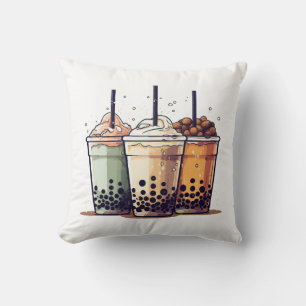 Coussin La vie est courte, buvez le boba
