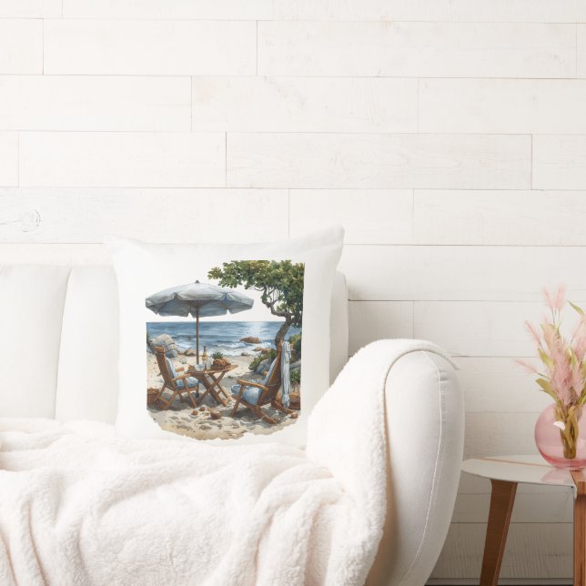 Coussin La vie est meilleure à la plage - Détendez-vous à  (Canapé)