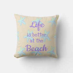 Coussin La vie est meilleure à l'oreiller à l'oreiller à l