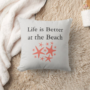 Coussin La vie est meilleure au bord de la plage