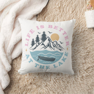 Coussin La vie est meilleure au lac