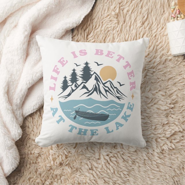Coussin La vie est meilleure au lac (Couverture)