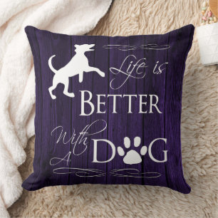 Coussin La vie est meilleure avec l'oreiller à lancer de c