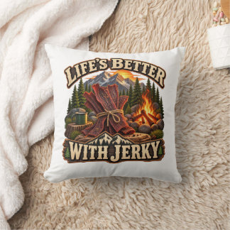 Coussin La vie est meilleure avec une aventure de camping