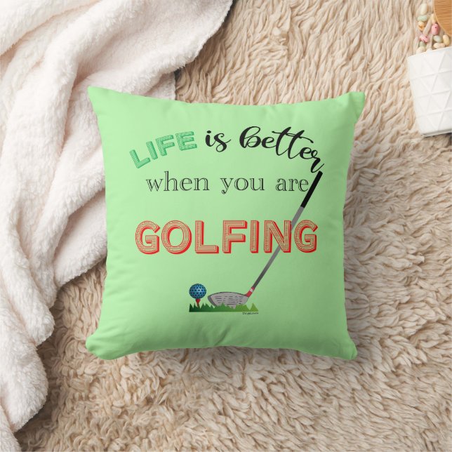 Coussin LA VIE est meilleure quand vous êtes Cool GOLFING (Couverture)