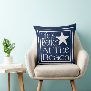 Coussin La Vie Est Mieux À La Plage