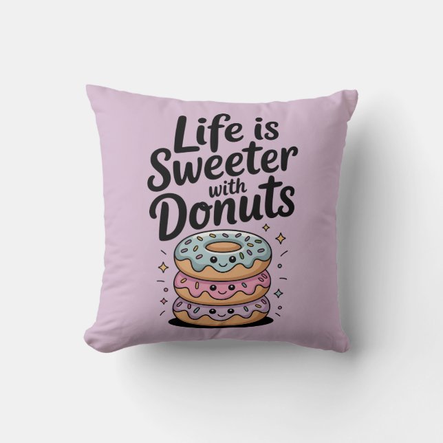 Coussin La Vie Est Plus Douce Avec Des Dents (Recto)