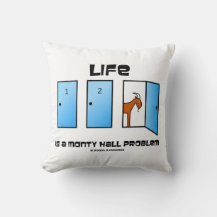 Coussin La Vie Est Un Problème Monty Hall Trois Portes Hum