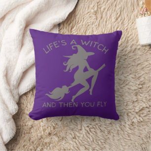 Coussin LA VIE EST UN TÉMOIN ET PUIS VOUS VOLEZ drôle hall