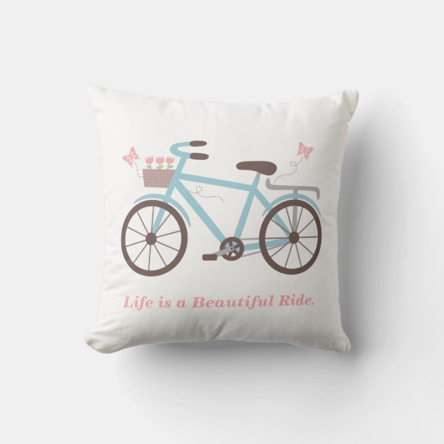 Coussin La vie est une belle balade à vélo Jeu d'oreiller (Recto)