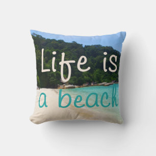 Coussin La vie est une plage