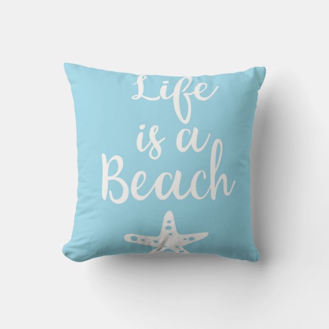 Coussin La vie est une plage (Recto)