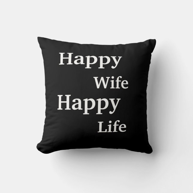 Coussin La vie heureuse d'épouse heureuse (Recto)