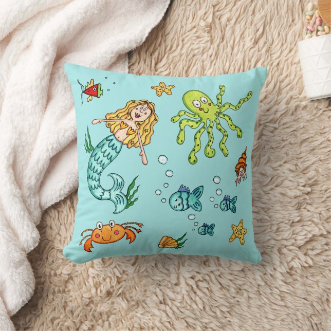 Coussin La vie marine sous la mer (Couverture)