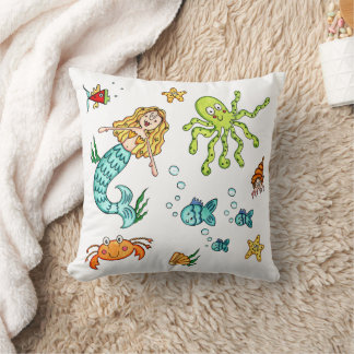 Coussin La vie marine sous la mer