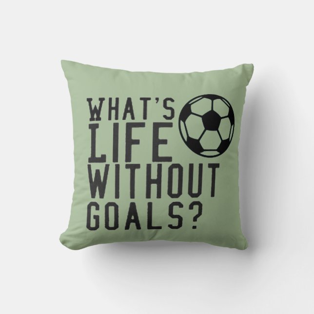 Coussin La vie sans objectifs Football (Recto)
