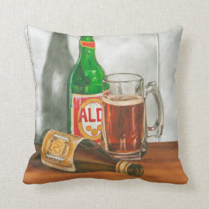 Coussin La vie toujours avec de la bière par Jennifer