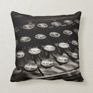 Coussin La vieille machine à écrire antique verrouille le