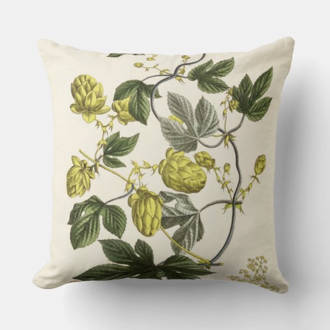 Coussin La vigne d'houblon, "du jeune terrien", édité (Recto)