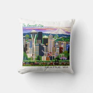 Coussin La ville d'Emeraude Seattle